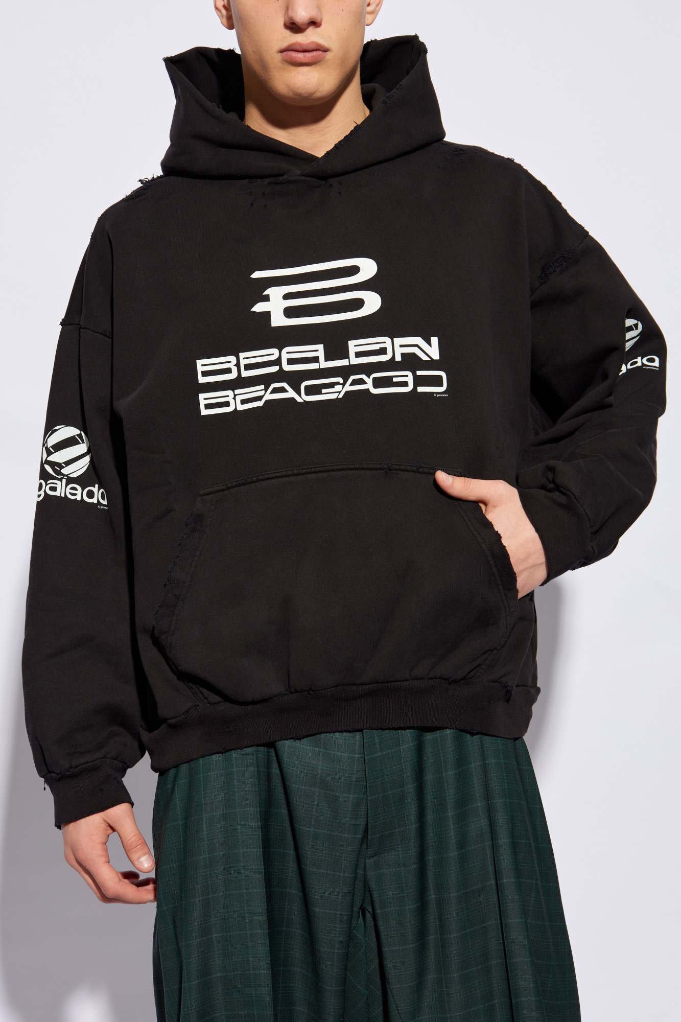 Balenciaga script hoodie sale